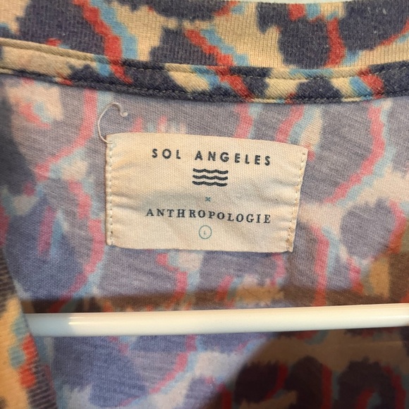 Anthropologie Sol Angeles Leopard Glitch Tshirt - Picture 3 of 3